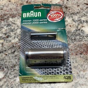 New in Pkg Braun Micron 1000 and 2000 Series Foil and Cutterblock Discontinued